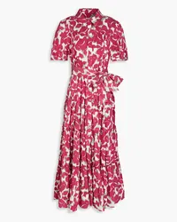 Diane von Furstenberg Scott printed cotton-blend crepe midi dress - Pink Pink