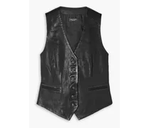 Vanessa leather vest - Black