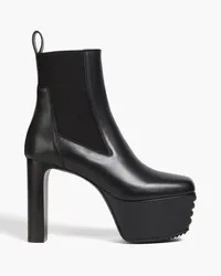 Rick Owens Leather platform ankle boots - Black Black