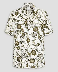 Erdem Grayson floral-print cotton shirt - Green Green