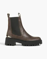 Maje Leather chelsea boots - Brown Brown