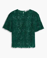 Valentino Garavani Cotton-blend crocheted lace top - Green Green