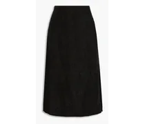 Sabra crinkled-satin midi skirt - Black