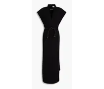 Twill maxi dress - Black