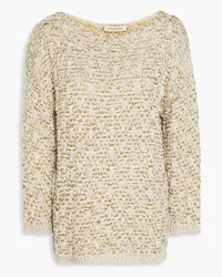 Gentryportofino Sequined textured-knit sweater - Neutral Neutral