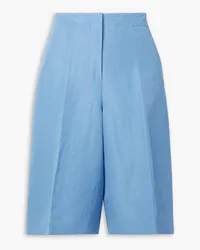 Lafayette148 Ryerson silk and linen-blend shorts - Blue Blue