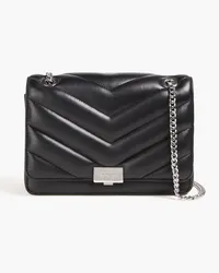 Claudie Pierlot Quilted leather shoulder bag - Black Black