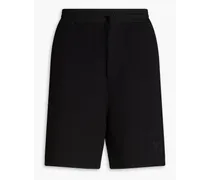 French cotton-terry drawstring shorts - Black