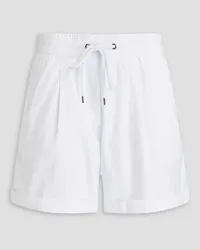 James Perse Pleated linen-blend shorts - White White