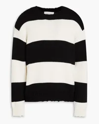 Frame Denim Striped merino wool sweater - Black Black