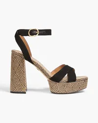 Sam Edelman Nolita woven platform sandals - Black Black