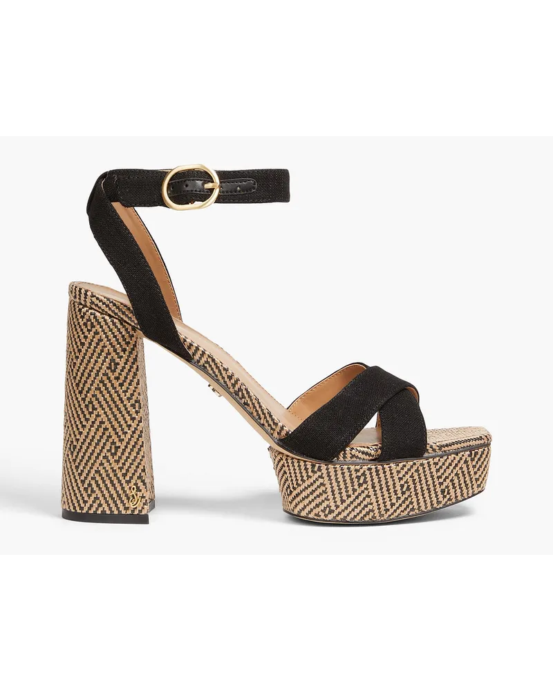 Sam Edelman Nolita woven platform sandals - Black Black