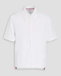 Thom Browne Waffle-knit cotton shirt - White White