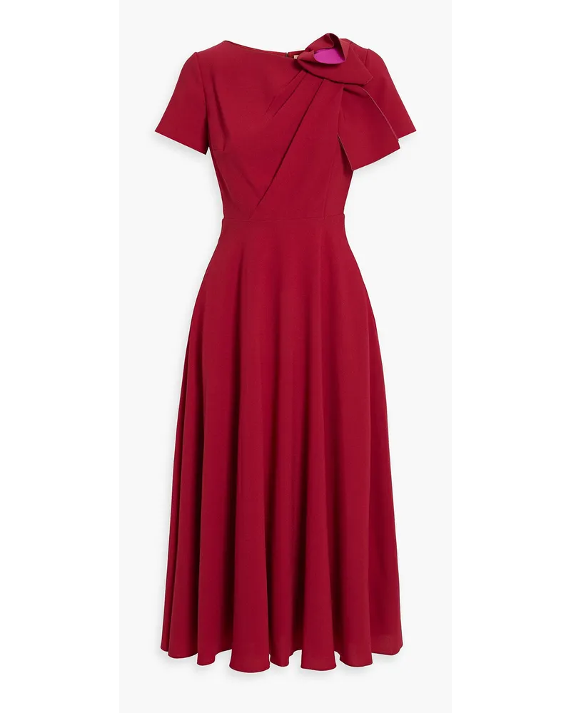 Roksanda Ilincic Bow-embellished crepe midi dress - Red Red