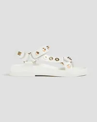 Sandro Embellished leather sandals - White White