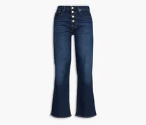 Alexa faded high-rise kick-flare jeans - Blue