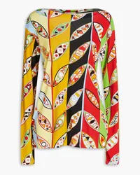 Emilio Pucci Printed stretch-crepe shirt - Yellow Yellow