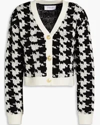 Derek Lam Cropped jacquard-knit merino wool-blend cardigan - Black Black