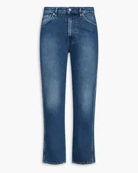 3x1 Emma distressed high-rise kick-flare jeans - Blue Blue