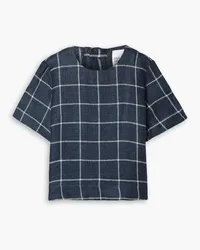 Lisa Marie Fernandez Checked linen shirt - Blue Blue