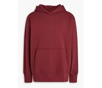 Cotton-blend fleece hoodie - Burgundy