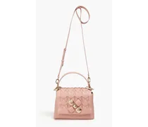 1928 embellished woven leather tote - Pink