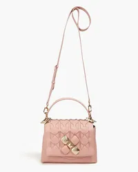 Serapian 1928 small embellished woven leather tote - Pink Pink