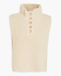 Sandro Ribbed wool-blend dickey - Neutral Neutral