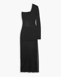 GAUGE81 Loralai one-sleeve paneled stretch-jersey midi dress - Black Black