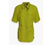 Pleated crepe shirt - Green