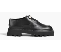 40mm Pearlogy faux pearl-embellished leather brogues - Black