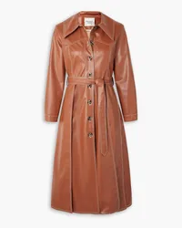 A.W.A.K.E. Belted faux leather trench coat - Brown Brown