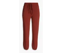 French cotton-terry track pants - Red