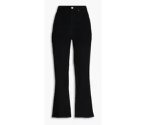 70s cotton-corduroy kick-flare pants - Black