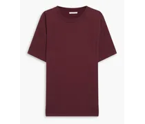 University cotton-jersey T-shirt - Burgundy