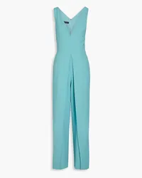 Emporio Armani Layered crepe jumpsuit - Blue Blue