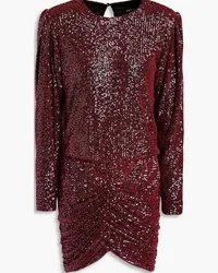 Retrofête Flynn ruched sequined tulle mini dress - Purple Purple