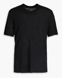 James Perse Linen-blend T-shirt - Black Black