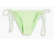 Miami ribbed low-rise bikini briefs - Green