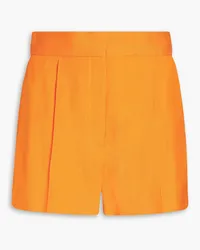 Sandro Pleated canvas shorts - Orange Orange