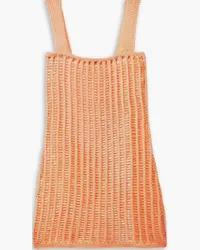 Solid and Striped The Ryan open-knit mini dress - Orange Orange