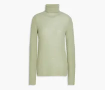 Knitted turtleneck sweater - Green