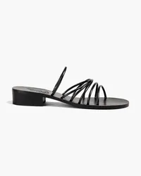 Ancient Greek Sandals Sani faux leather mules - Black Black