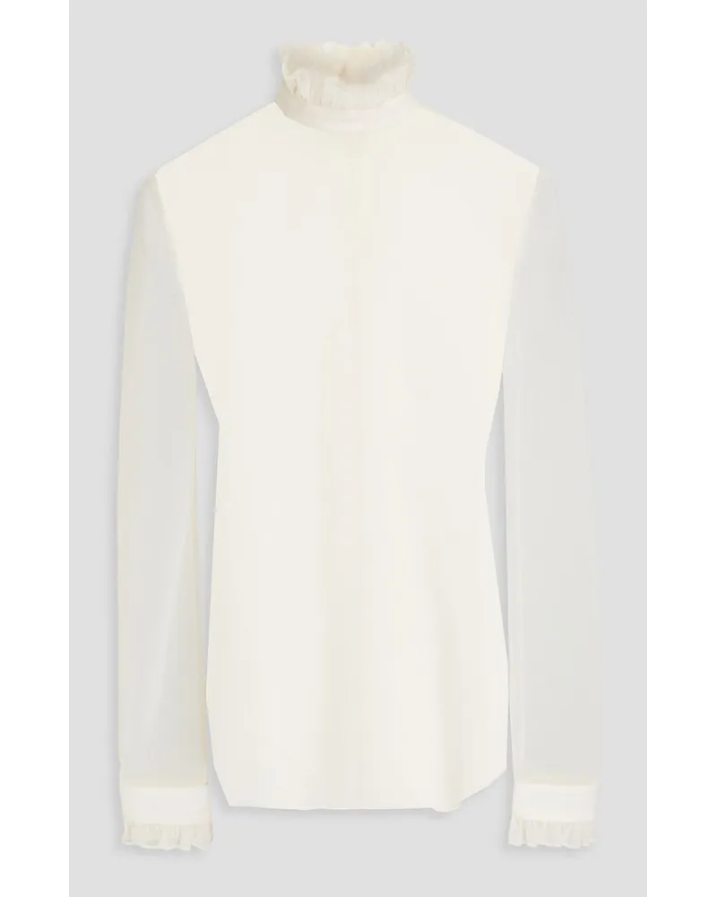 Philosophy Di Lorenzo Serafini Ruffled georgette blouse - White White