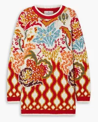 Etro Comet jacquard-knit wool-blend sweater - Orange Orange