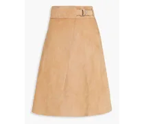 Suede wrap skirt - Neutral