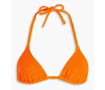 The Iris terry triangle bikini top - Orange