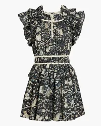 Ulla Johnson Endah ruffled floral-print cotton-blend playsuit - Black Black