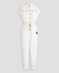 Zimmermann Appliquéd cotton jumpsuit - White White