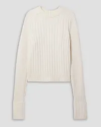 Co Ribbed wool and cashmere-blend sweater - White White